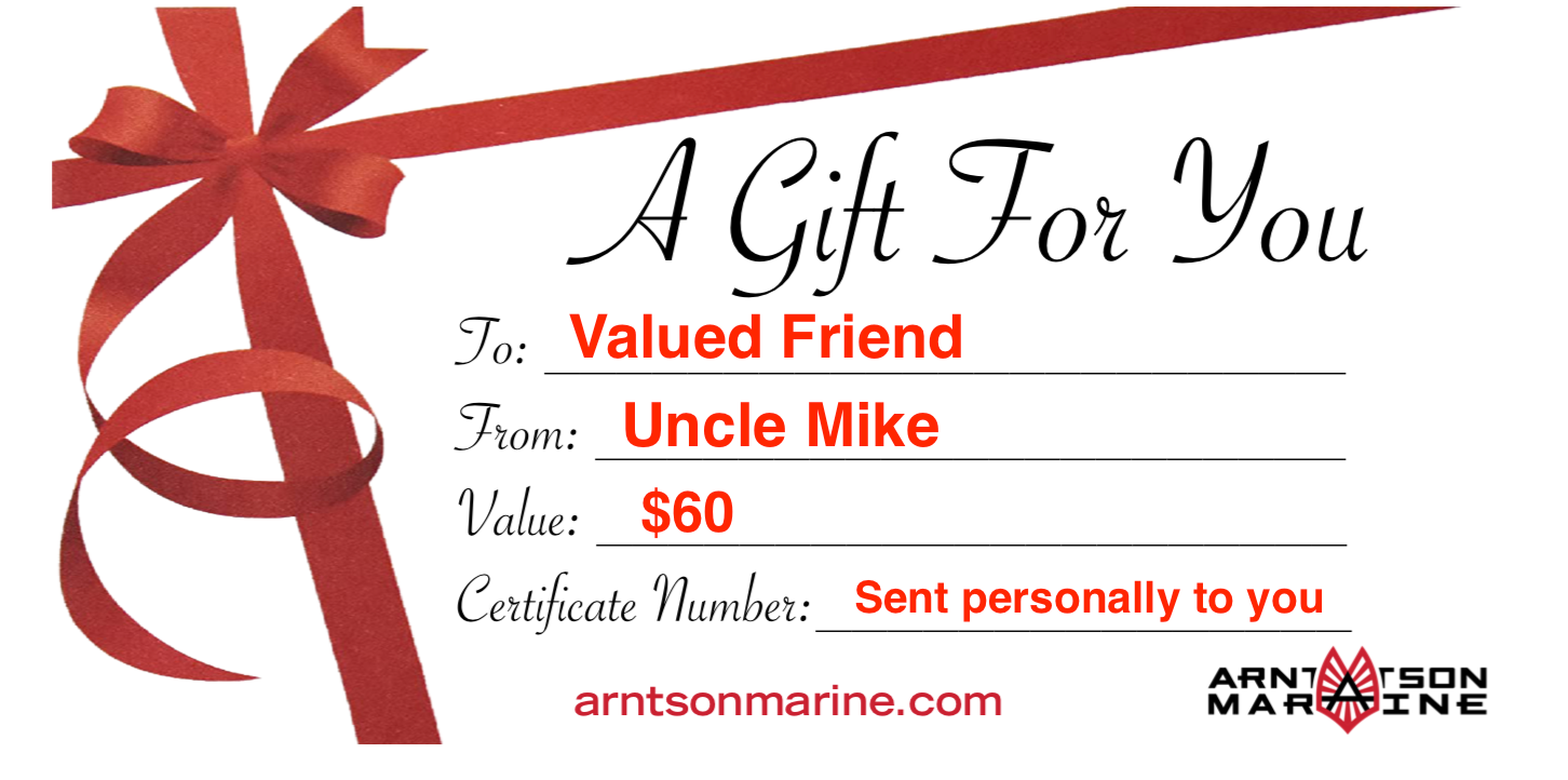 Arntson Marine $60 Gift Card